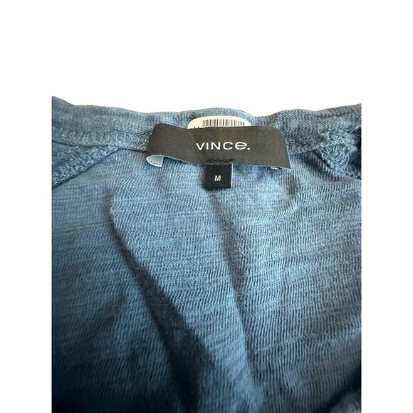Vince Size Medium Pocket Long Sleeve T-Shirt Men’s Heather Blue Cotton #DD4 - Picture 5 of 10
